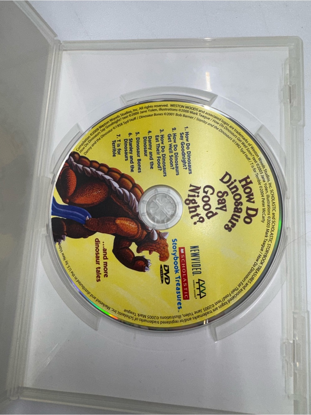 How Do Dinosaurs Say Goodnight? DVD Scholastic Storybook Treasures Tested - Picture 3 of 3